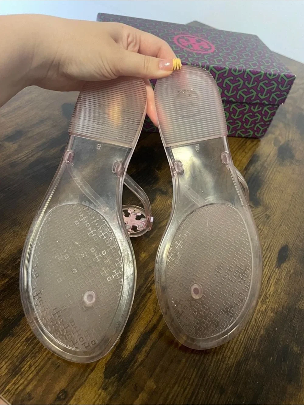Tory Burch lilac Mini Miller jelly thong sandal